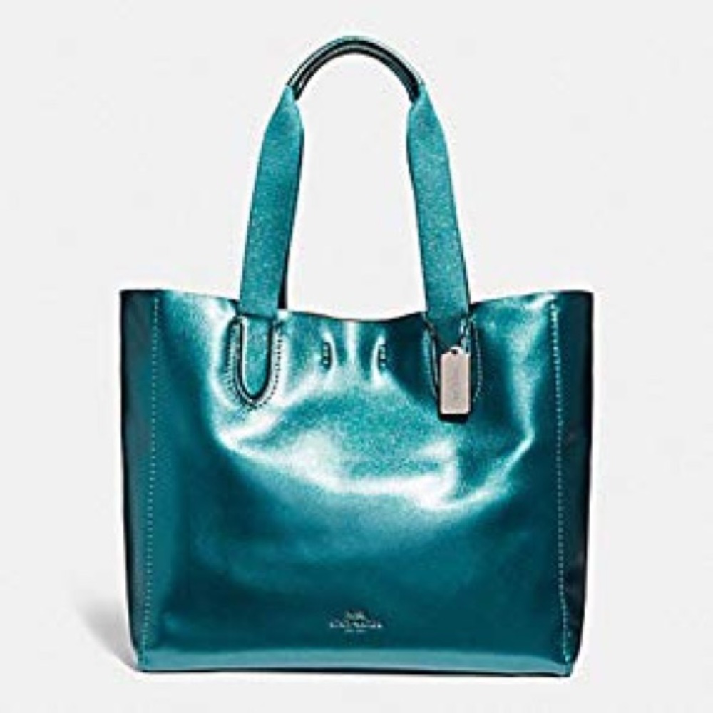 Brand New Coach Derby metallic blue